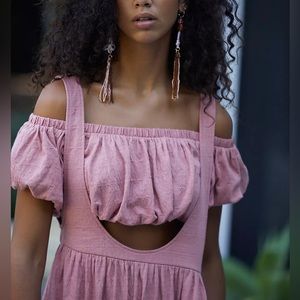 NWOT Free People Beach Crop Top in Rose